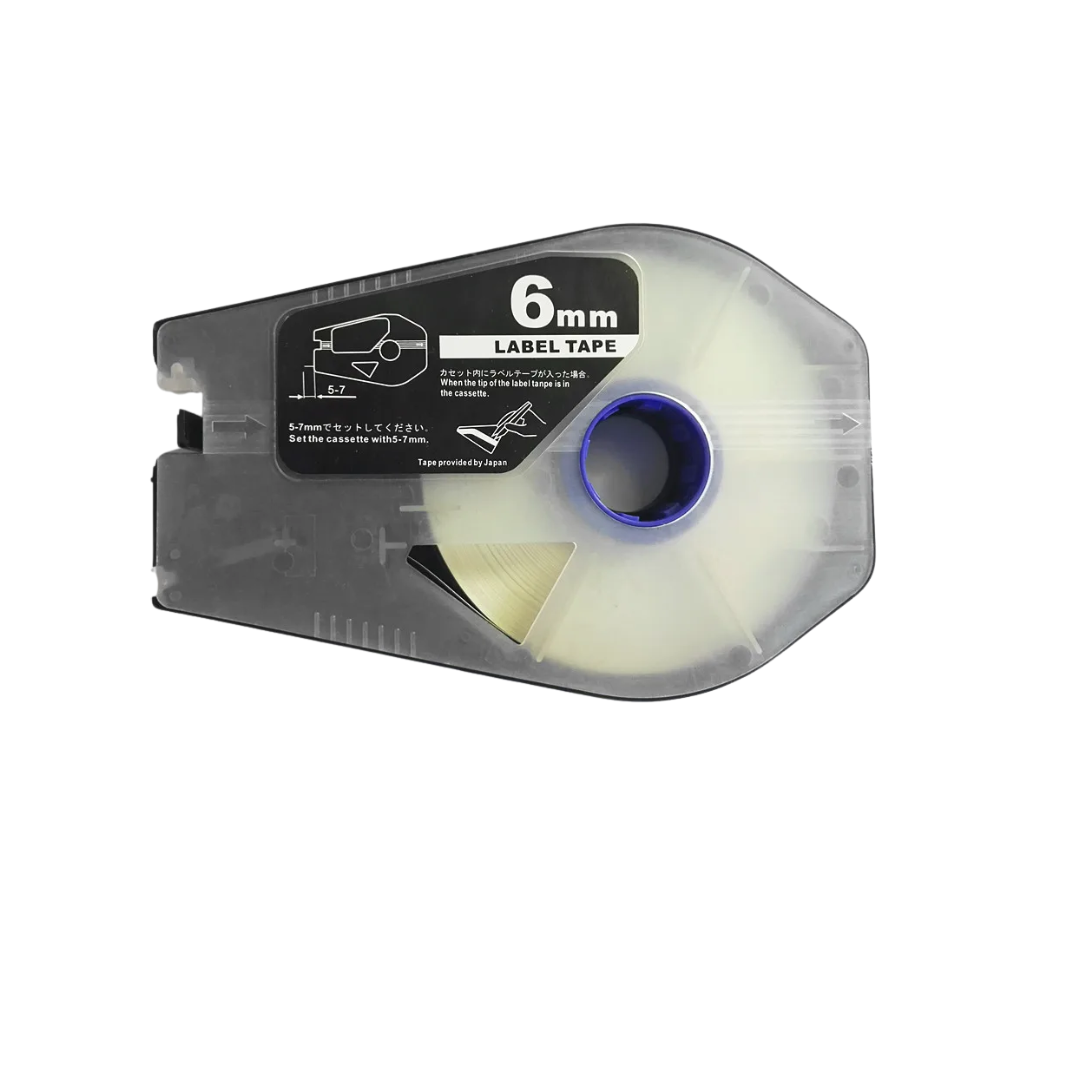 6mm x 30 meter White Label Tape for Canon Cable ID printers