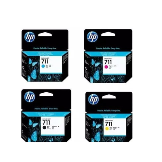 HP 711 4-Color  set  Ink Cartridges for HP DesignJet T120  T520