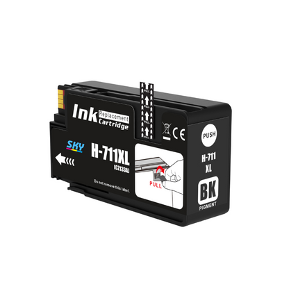 SKY 711 High Capacity Compatible Black Ink Cartridges for HP DesignJet T120  T520