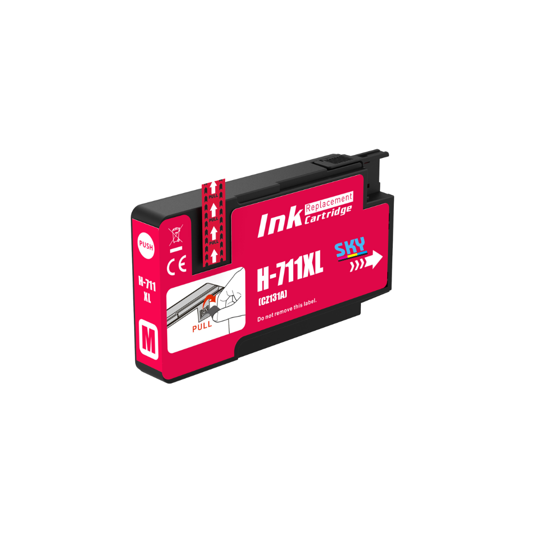 SKY 711 High Capacity Compatible Magenta Ink Cartridges for HP DesignJet T120  T520