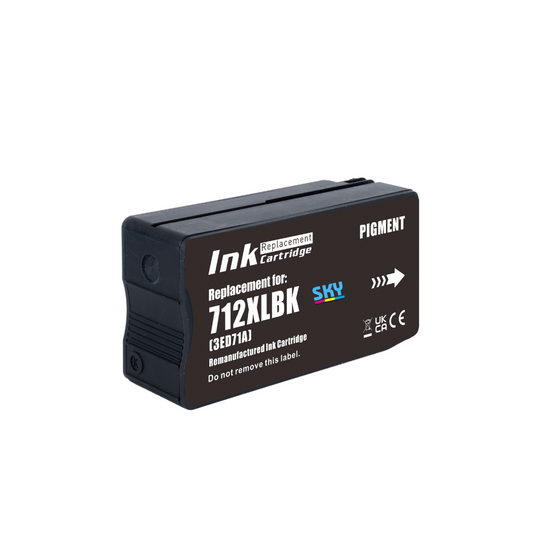 SKY 712 High Capacity Black Ink Cartridge for HP DesignJet T210 T230 T250 T630 T650