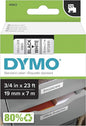 Dymo 45803, D1 Tape,19mm x 7m, Black on White