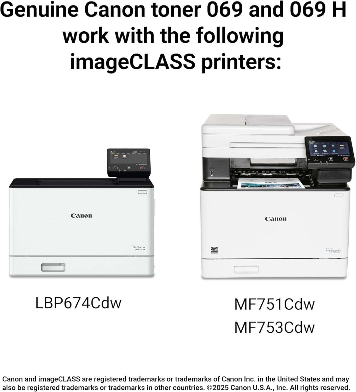Canon 069 Toner Cartridge 4-Color Set for Canon LBP673 , MF752 , MF754 Printers