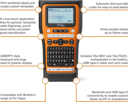 Brother P-Touch  PT-E560BTVP Pro Label Printer