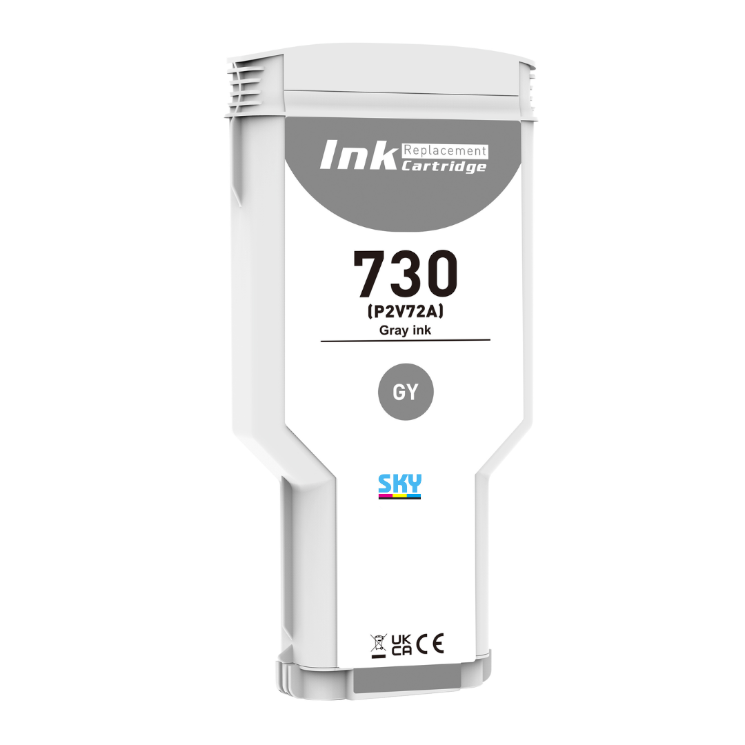 SKY 730 Gray  130ml Ink Cartridge for HP Designjet T1600 T1700 and T2600 Plotters