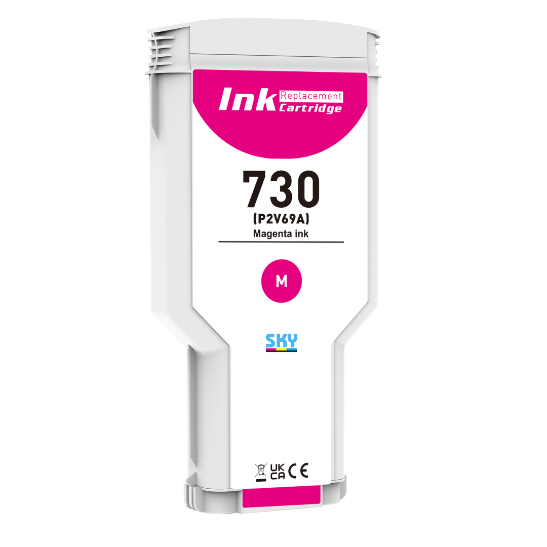 SKY 730  Magenta  130ml Ink Cartridge for HP Designjet T1600 T1700 and T2600 Plotters