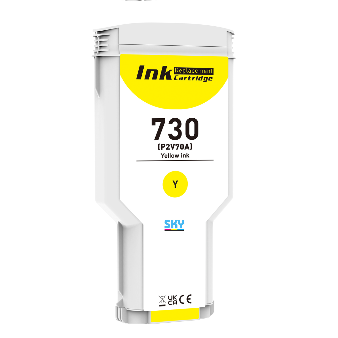 SKY 730 Yellow 130ml Ink Cartridge for HP Designjet T1600 T1700 and T2600 Plotters