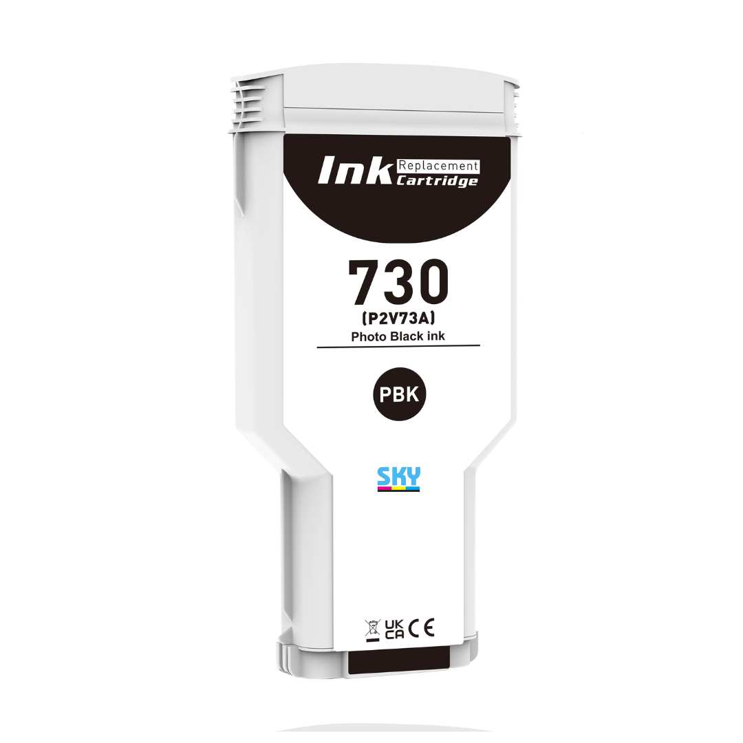 SKY 730 Photo  Black  130ml Ink Cartridge for HP Designjet T1600 T1700 and T2600 Plotters