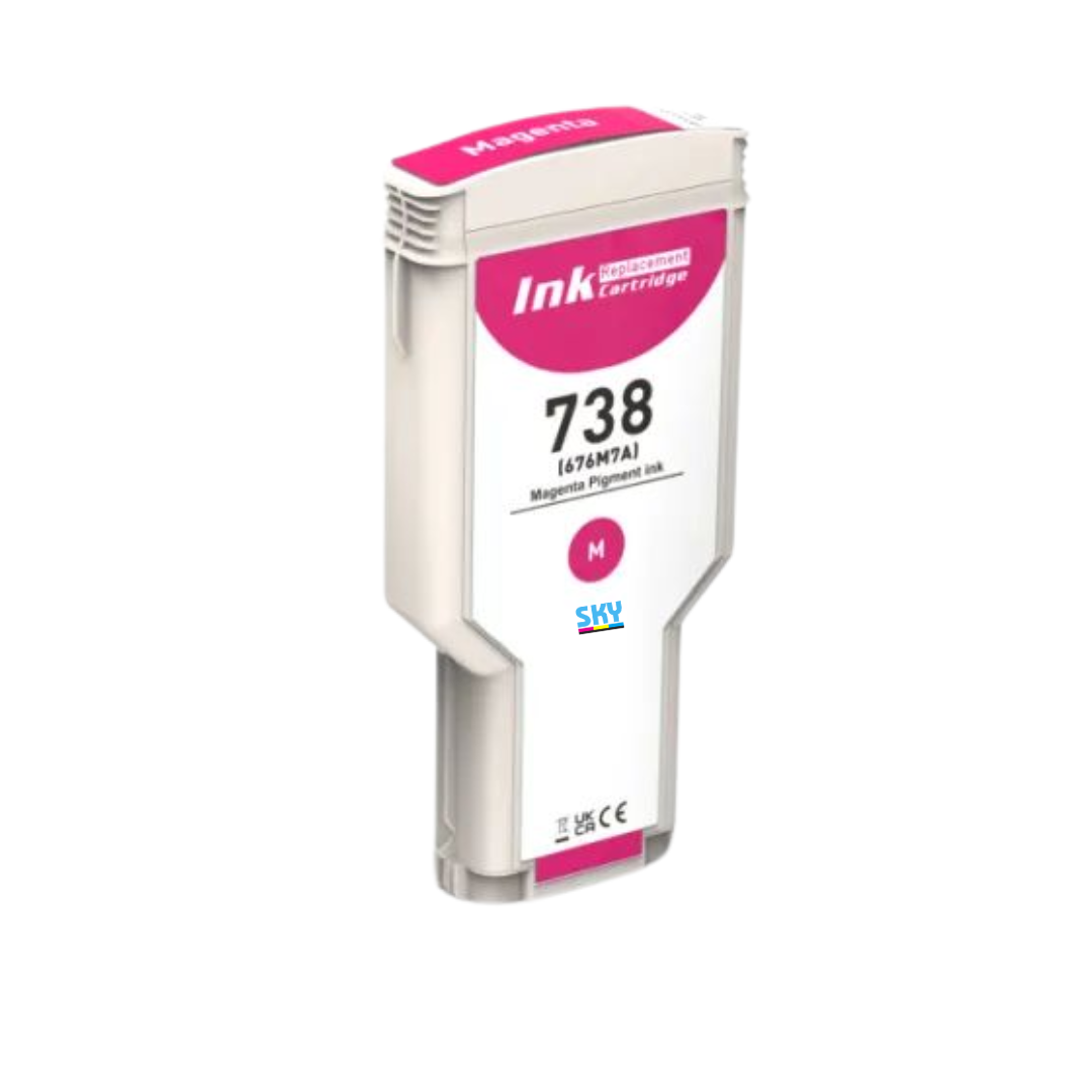 SKY 738 300ML High Capacity Compatibles Ink Cartridge replacement for HP 738 Cartridges for HP DesignJet T950 DesignJet T850