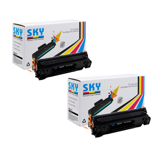 SKY 2PCS - 83A Toner Cartridge CF283A for Laserjet M125a M127 Printers