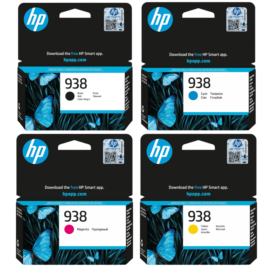 HP 938 4-Color Ink Cartridge set for HP Officejet Pro 9730 9110 9120 9 ...