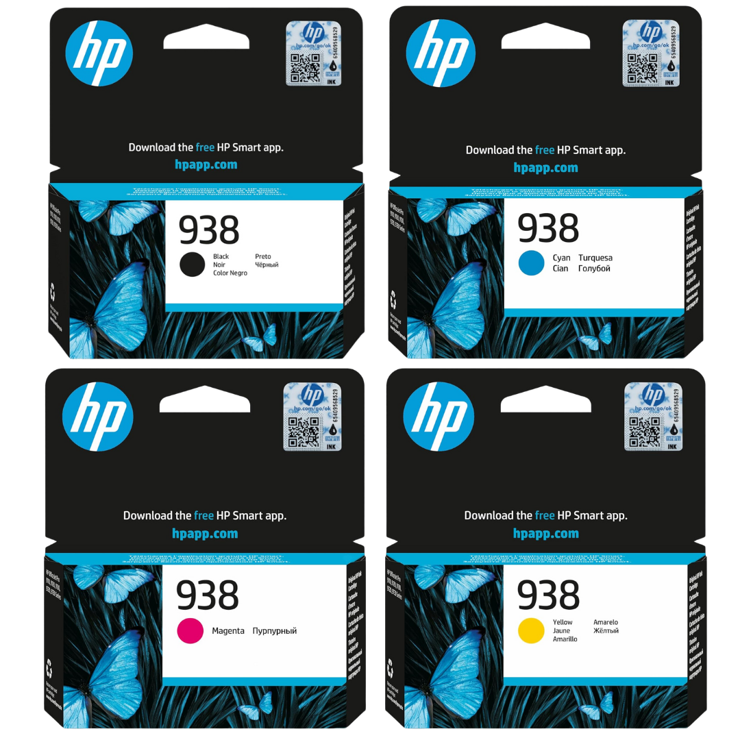 HP 938 4-Color Ink Cartridge set for  HP Officejet Pro 9730 9110 9120 9130 9720 Series Printers