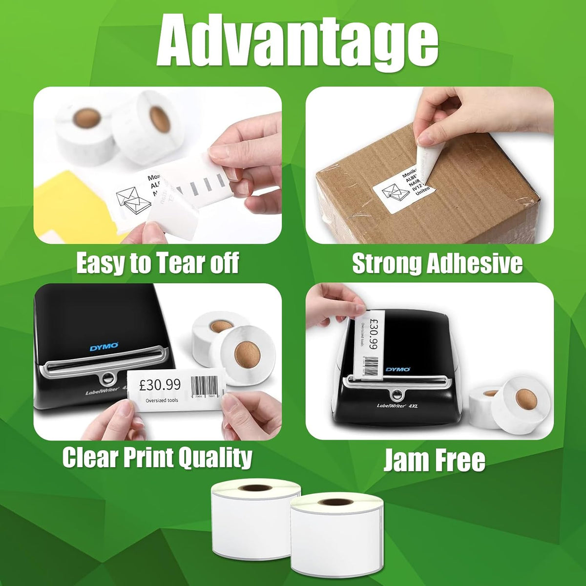 SKY 54mm x 101mm /220 Labels Large Shipping/Name Badge Roll for Dymo LW Printers A99014