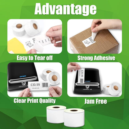SKY 54mm x 101mm /220 Labels Large Shipping/Name Badge Roll for Dymo LW Printers A99014