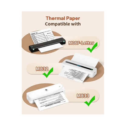 100pcs A4 Thermal Paper for Portable Thermal Printers