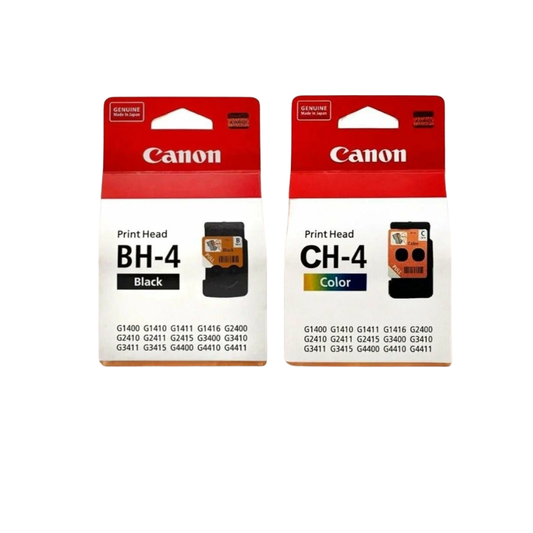 Canon BH4 Black & CH4 Color Print Head For G1400 G2400  G3400 G4400 Series Printers
