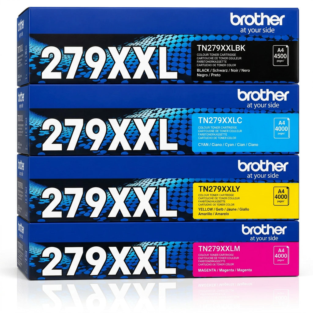 Brother   TN279XXL Ultra High Capacity Toner Cartridge Set – 4 Colours (CMYK) for MFC-L8390CDW available in Dubai and across UAE