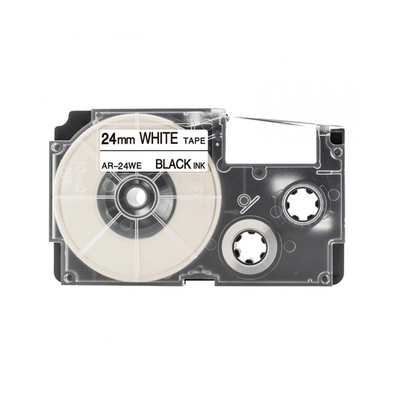 Casio 24mm Black on White Labeling Tape  XR-24WE1 for Casio KL-820 label printer