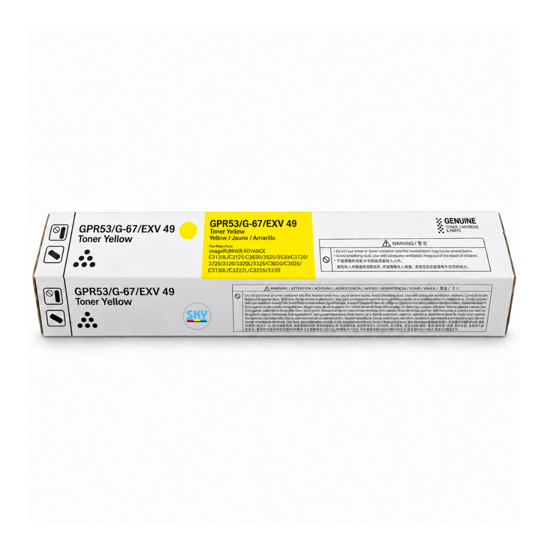 SKY CEXV49 NPG67 GPR53 Yellow for Canon  IR ADV C3320 C3325 C3330 C3520 C3525 C3530 C3725 C3720, buy in Dubai, UAE