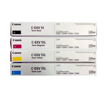 Canon  4-Color Toner cartridge set for Canon  Image Runner C5535 C5540 C5550  C5560