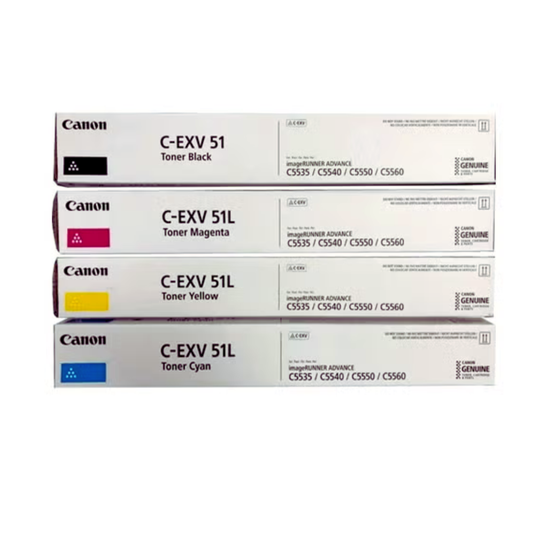 Canon  4-Color Toner cartridge set for Canon  Image Runner C5535 C5540 C5550  C5560