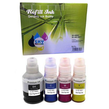 SKY GI-40 compatible Ink bottle set for PIXMA G6040 G5040 GM2040 G7040 GM4040