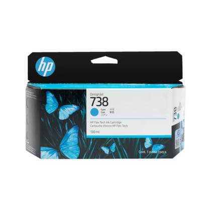 HP 738 130ml 4-Color set ink Cartridges for HP Design jet T850 and T950 Series