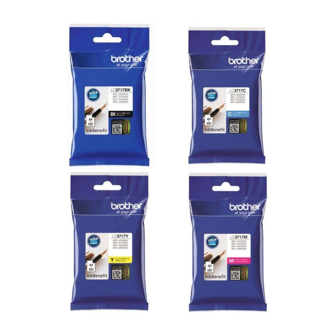 Brother LC3717 4-Color set Ink Cartridge for Brother MFC-J2330DW, J3530DW & J3930DW