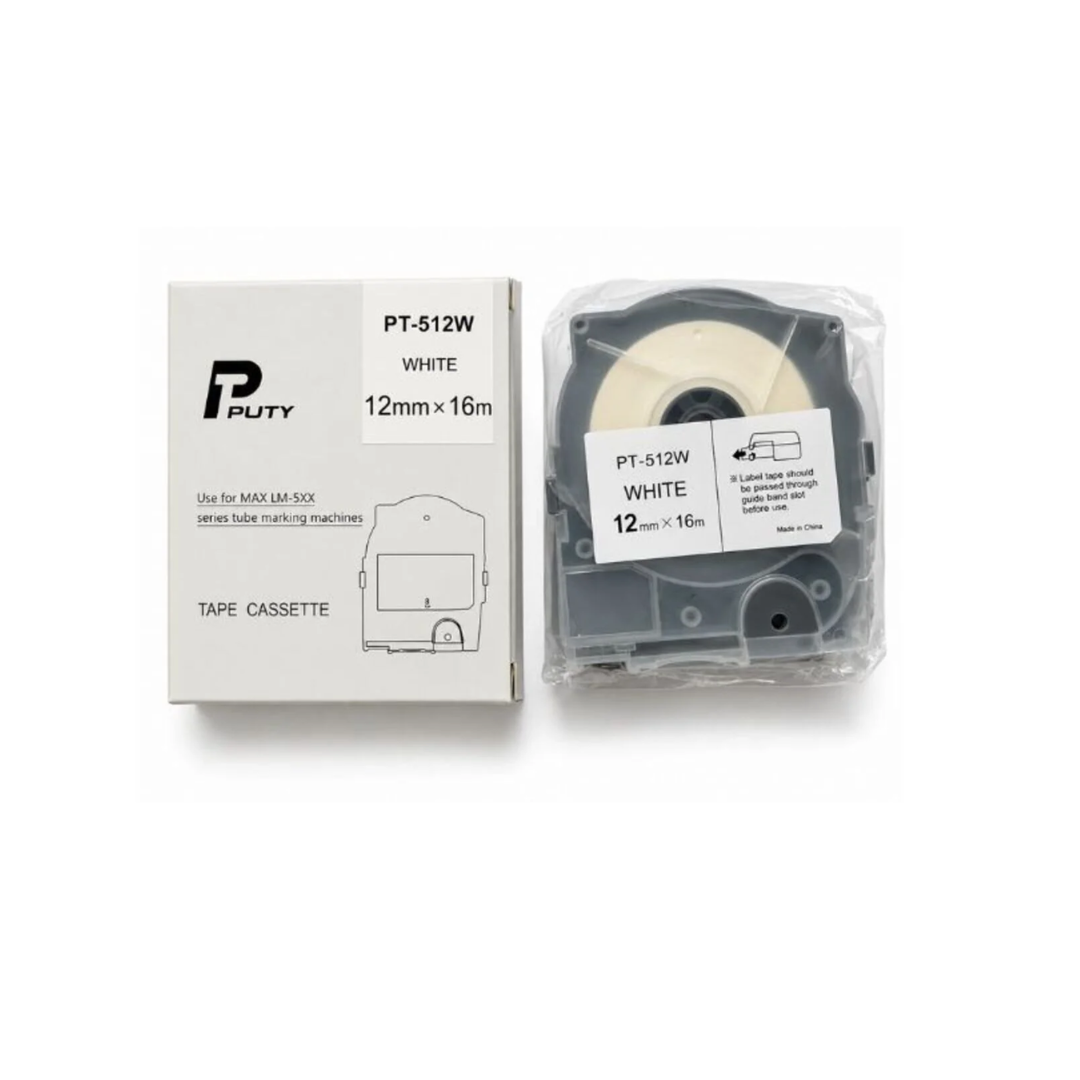 PT-512W White Tape Cassette 12mm x 16m Compatible for MAX LM-550A