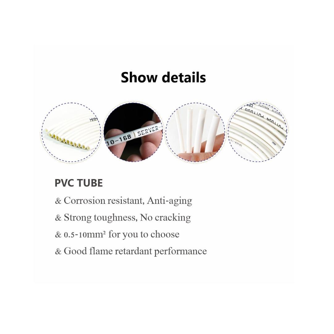 PVC Marking Tube White  0.75mm²   Length 110 meter for Wire Identification – Compatible with Tube Printers