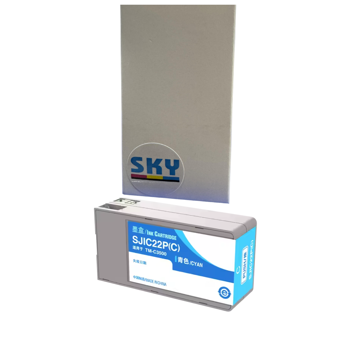 SKY SJIC22P  Ink Cartridges with Latest Chip Compatible with ColorWorks TM-C3500 TM-C3510 TM-C3520 C3500 C3510 C3520 Printers