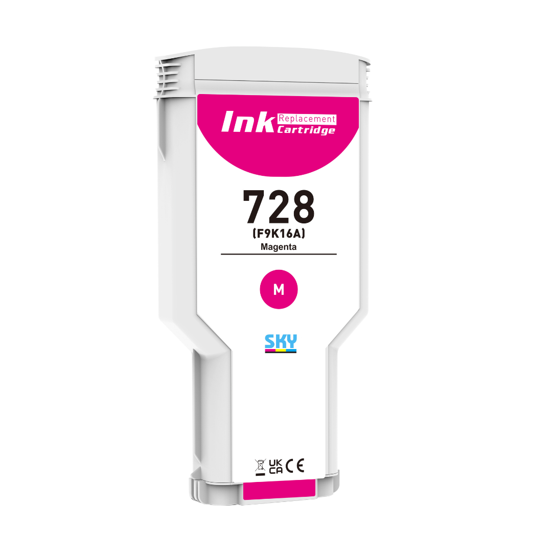 SKY Compatible 728 Magenta Plotter Ink Cartridge for HP Designjet T730 and Designjet T830 MFP