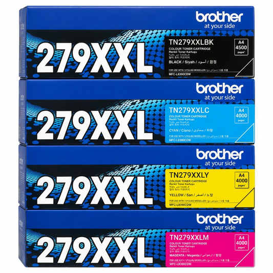 Brother   TN279XXL Ultra High Capacity Toner Cartridge Set – 4 Colours (CMYK) for MFC-L8390CDW  buy in Dubai and across UAE