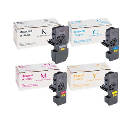 Kyocera TK-5240 4 Color Set Toner Cartridge for Kyocera ECOSYS M5526 and P5026