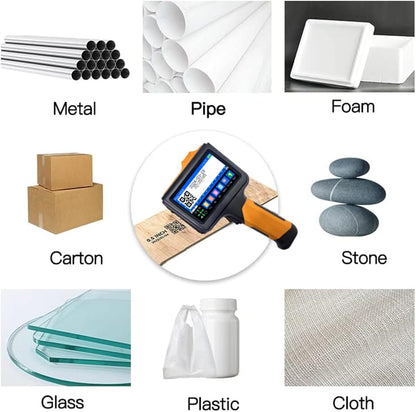 25.4mm with 4.3 inch HD Touch Screen Portable Handheld Thermal Inkjet Printer with 1 Cartridge