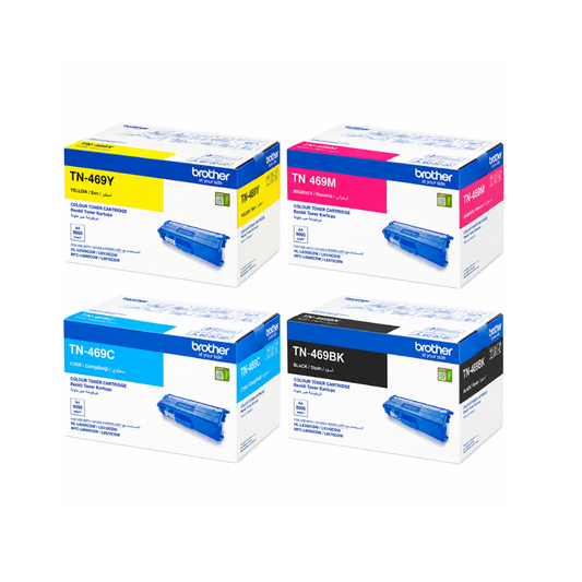 Brother TN-469 Genuine 4-Color Ultra High Yield Toner Set, in Dubai, UAE