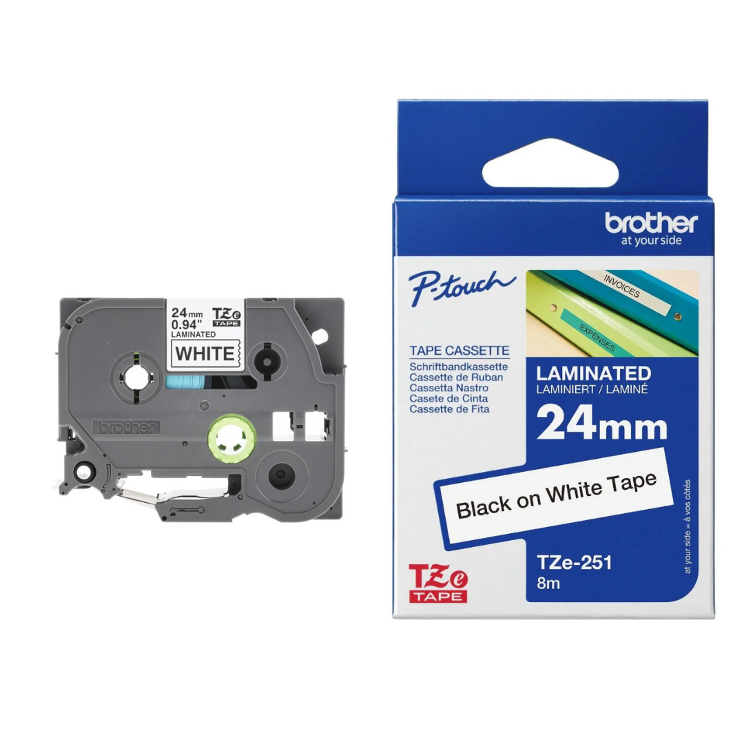 Brother TZe-251 24mm Black on white