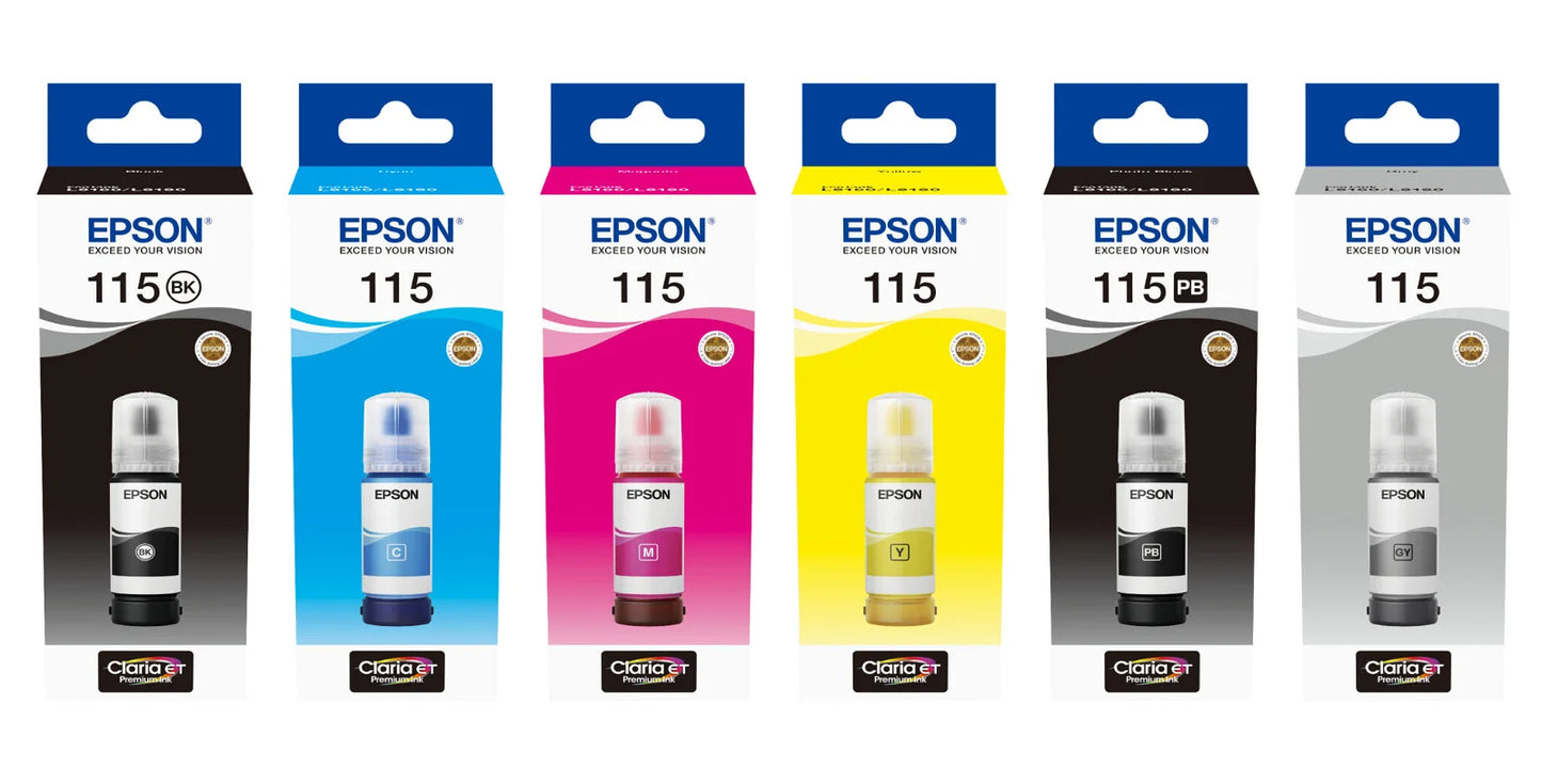 Epson 115 ink set for Epson L8160, L8180 printers