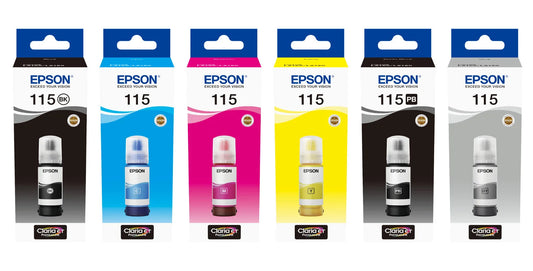 Epson 115 ink set for Epson L8160, L8180 printers