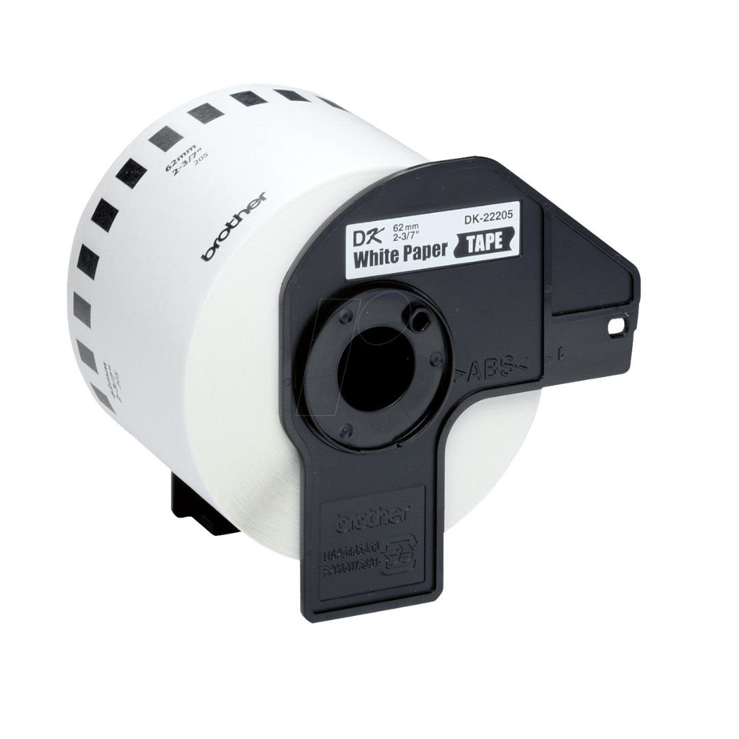 Brother DK-22205‎ Continuous Paper Roll 62mm X 30.48M for Brother QL Label Printers