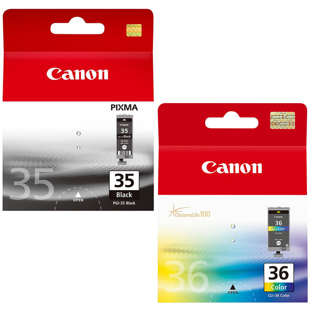 Canon PGI-35BK Black and  CLI-36C Color Ink Cartridge set  for PIXMA iP110 and TR150