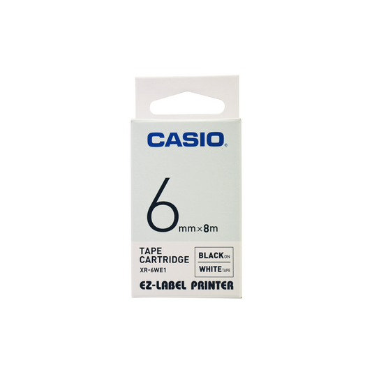 Casio 24mm Black on White Labeling Tape  XR-24WE1 for Casio KL-820 label printer