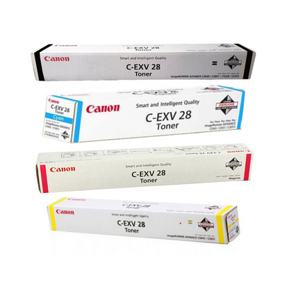 Canon CEXV28 4-color set  Toner Cartridges for Use in Image Runner - IR Adv C5250/C5255/C5045/C5051