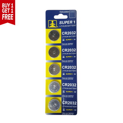 CR2032 Lithium Button Cell Battery - Pack of 5