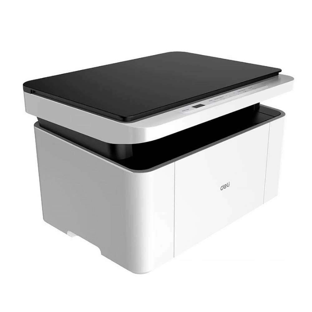 White electronic device with a black top on a white background