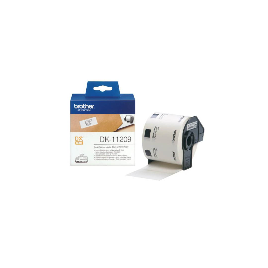 Brother DK-11209 Small Address Labels – 29mm x 62mm – 800 Labels per Roll