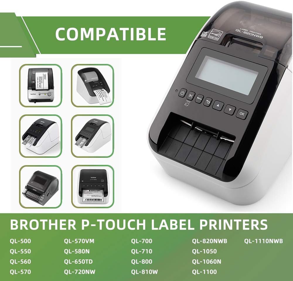 SKY DK-22205 Continuous Labels 62mm x 30.48m for Brother QL Series Label Printers