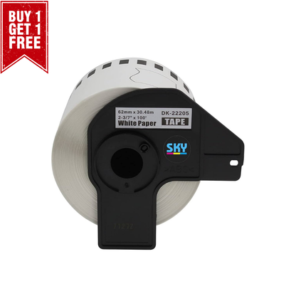 SKY DK-22205 Continuous Labels 62mm x 30.48m  for Brother QL Series Label Printers