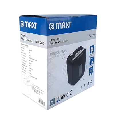 Maxi DM-100C Shredder - Cross cut 10 sheets - 14 Liter Bin