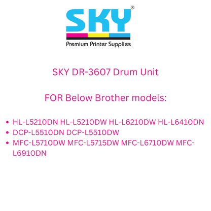 SKY DR-3607 Drum Unit for  for Brother HL-L5210  HL-L6210 Printers